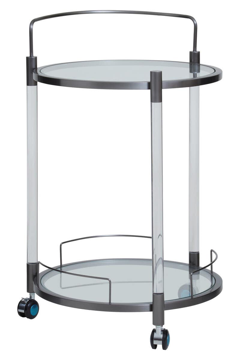 Noosa & Co. Dining Oria Round Drinks Trolley With Acrylic Supports House of Isabella UK