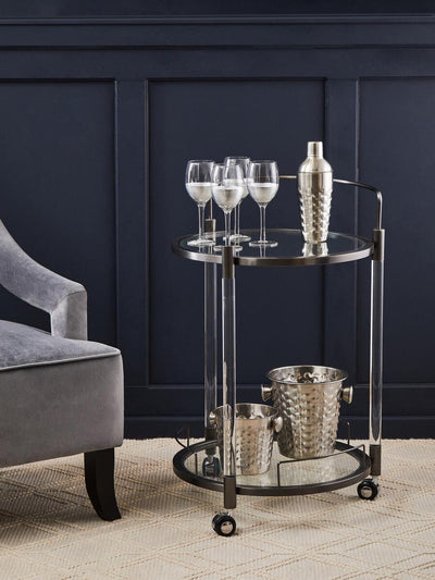 Noosa & Co. Dining Oria Round Drinks Trolley With Acrylic Supports House of Isabella UK