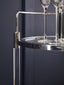 Oria Round Drinks Trolley With Acrylic Supports.