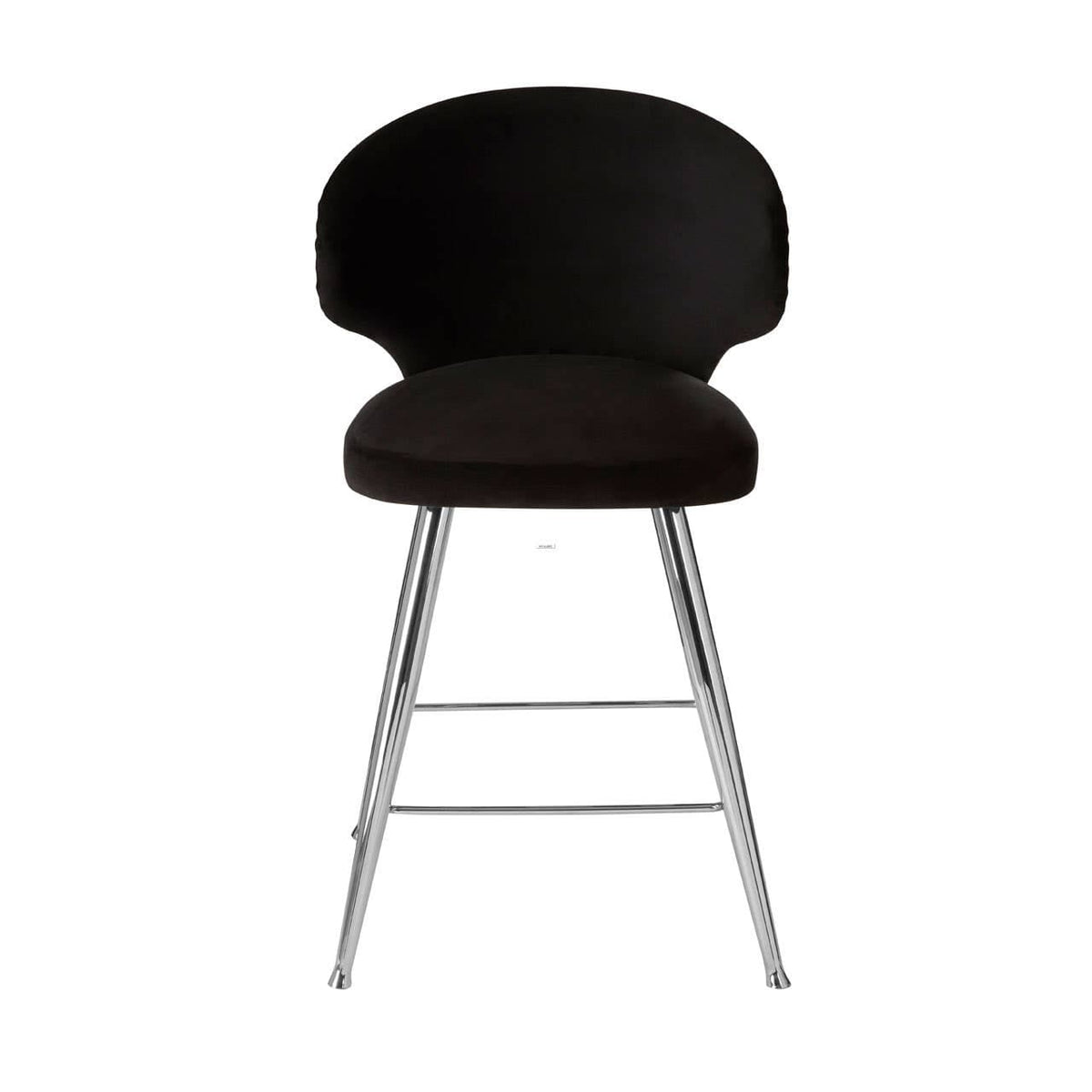 Piermount Black Velvet Bar Stool.