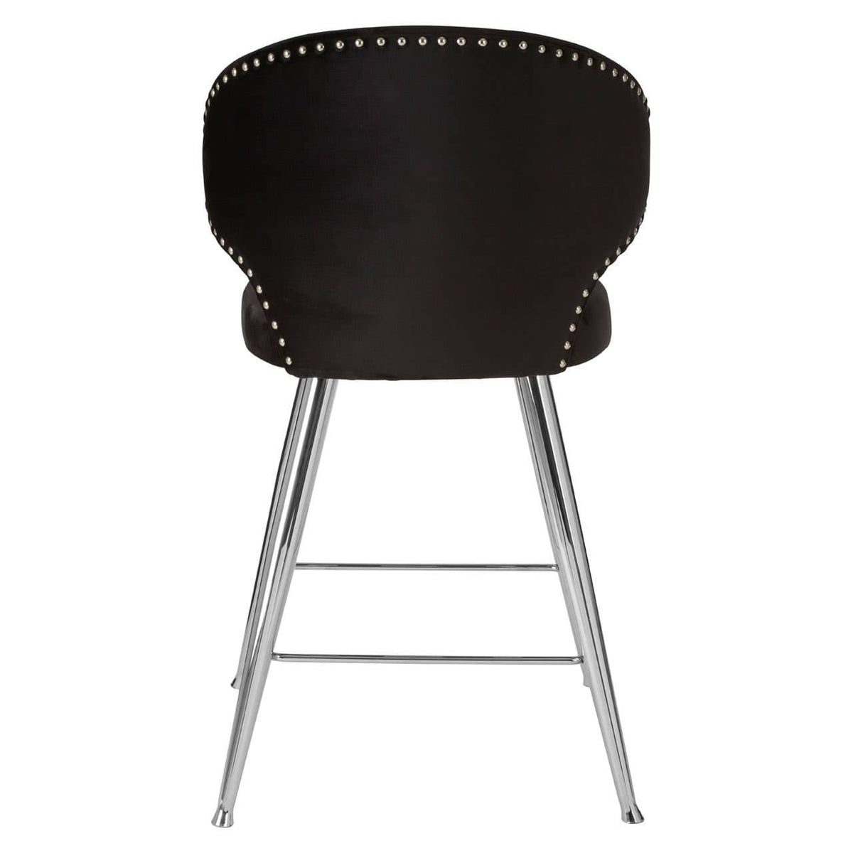 Piermount Black Velvet Bar Stool.