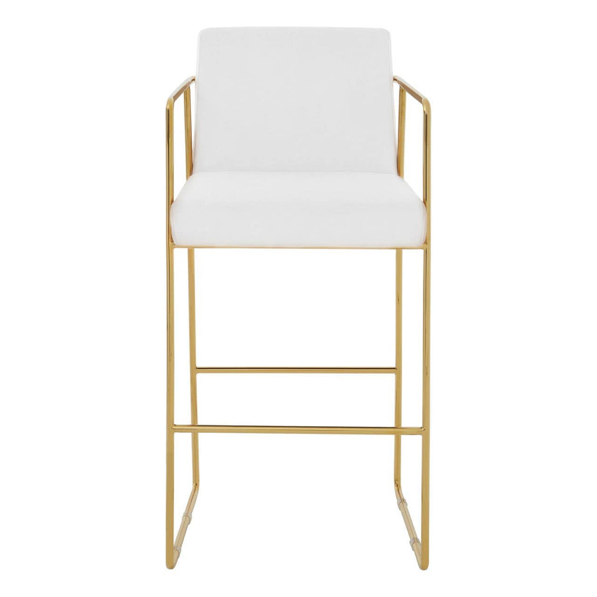 Piermount Mink Velvet & Gold Bar Stool.