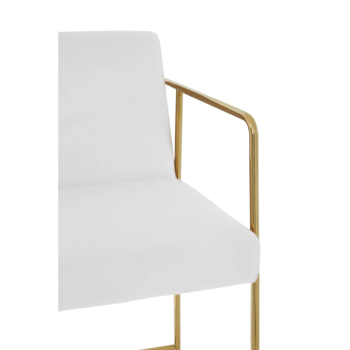 Piermount Mink Velvet & Gold Bar Stool.