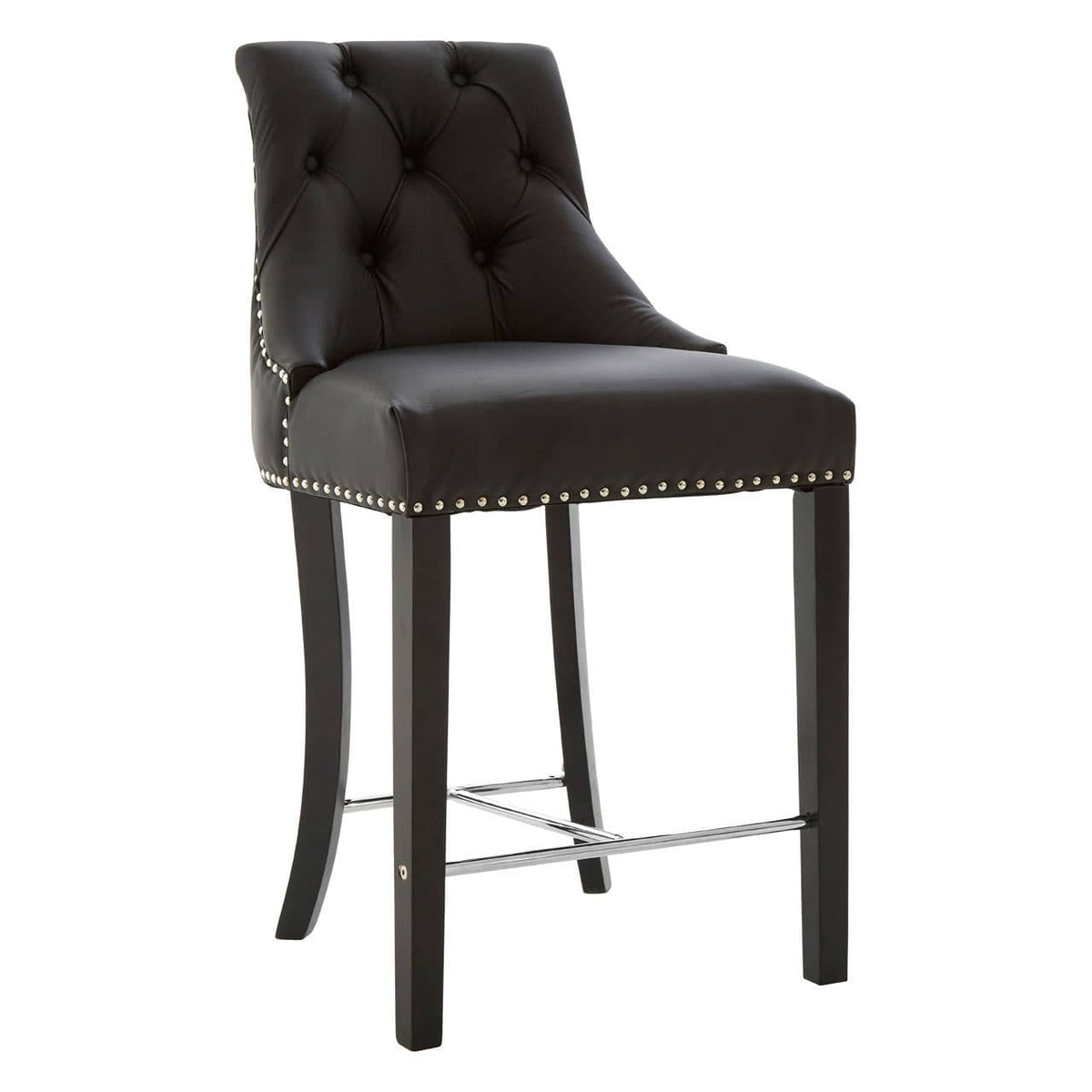 Regents Park Black Faux Leather Bar Chair.