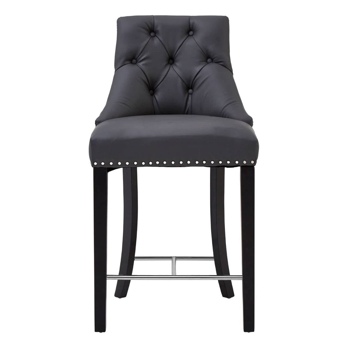 Regents Park Grey Faux Leather Bar Chair.