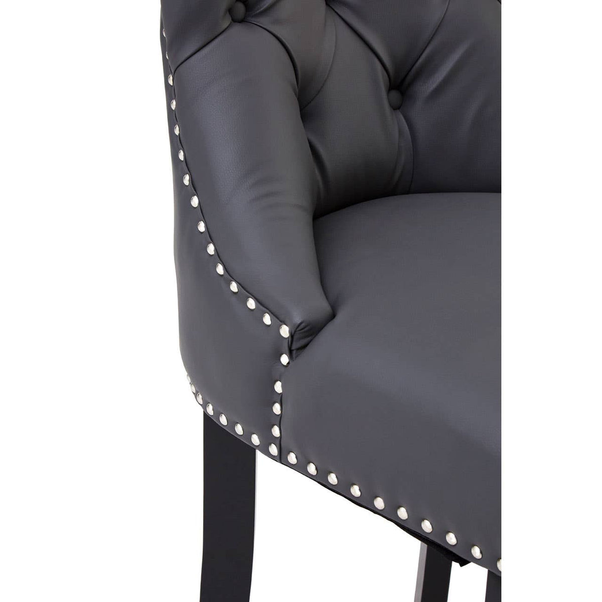 Regents Park Grey Faux Leather Bar Chair.