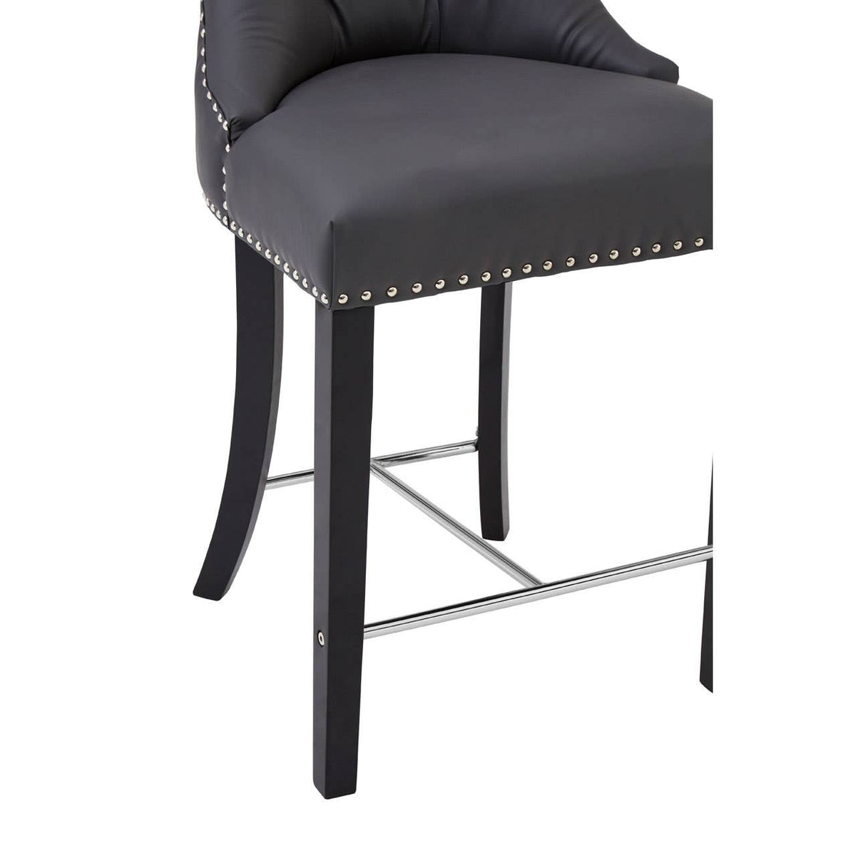 Regents Park Grey Faux Leather Bar Chair.
