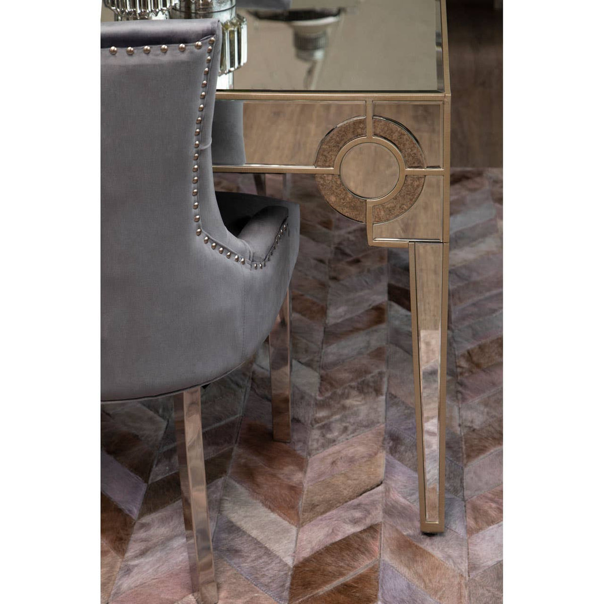 Richmond Grey Velvet Dining Chair.