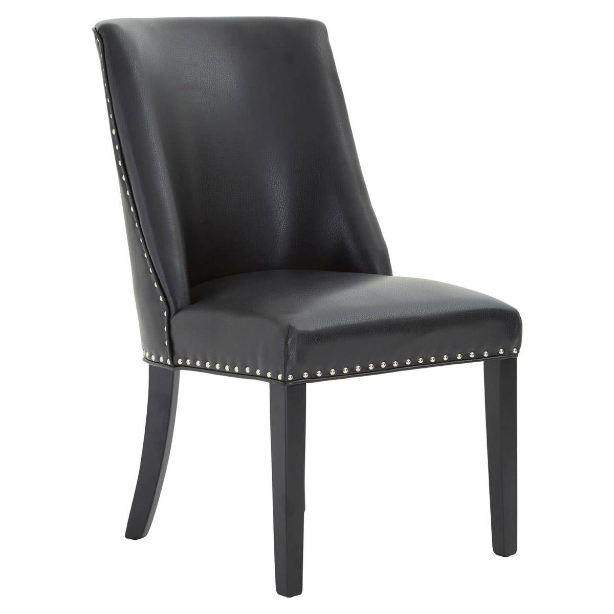 Rodeo Black Leather Effect Dining Chair.