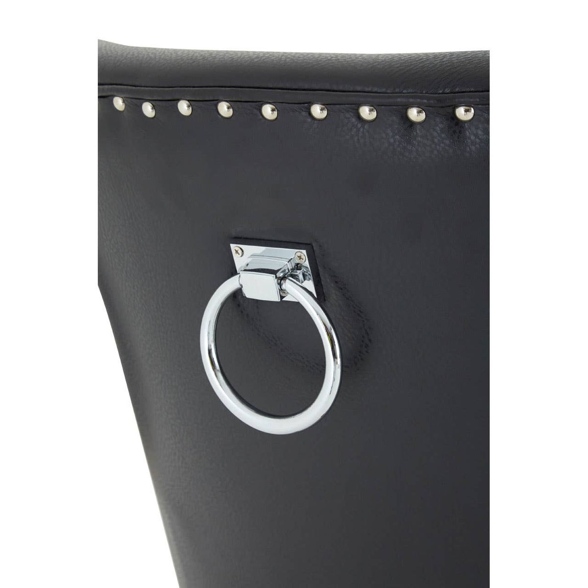 Rodeo Black Leather Effect Dining Chair.