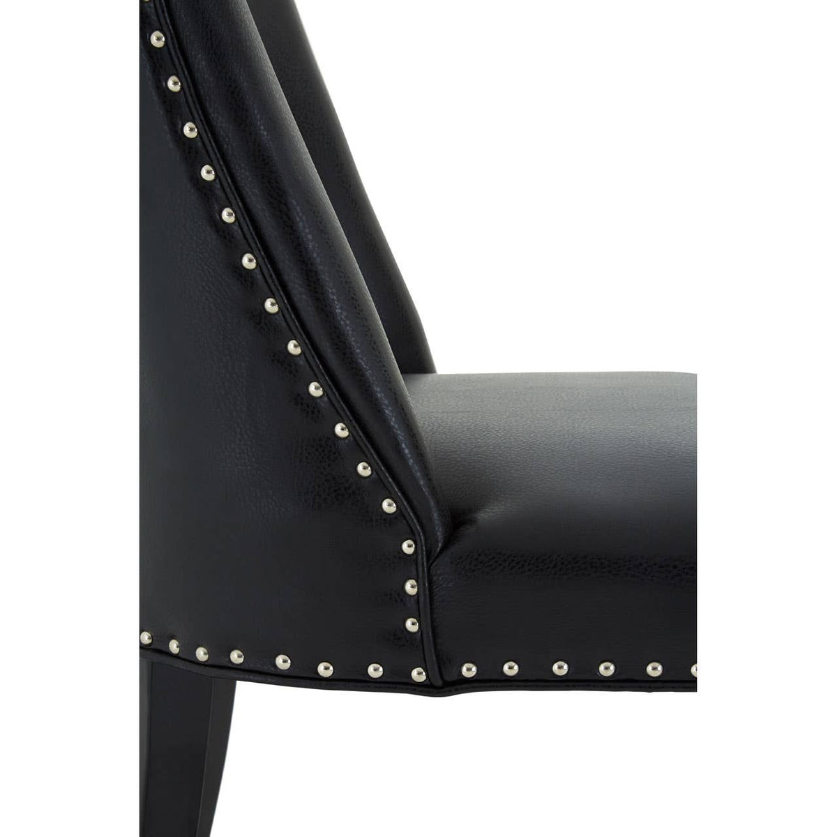 Rodeo Black Leather Effect Dining Chair.