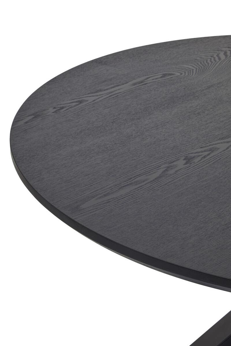 Salford Dining Table With Black Metal Legs.