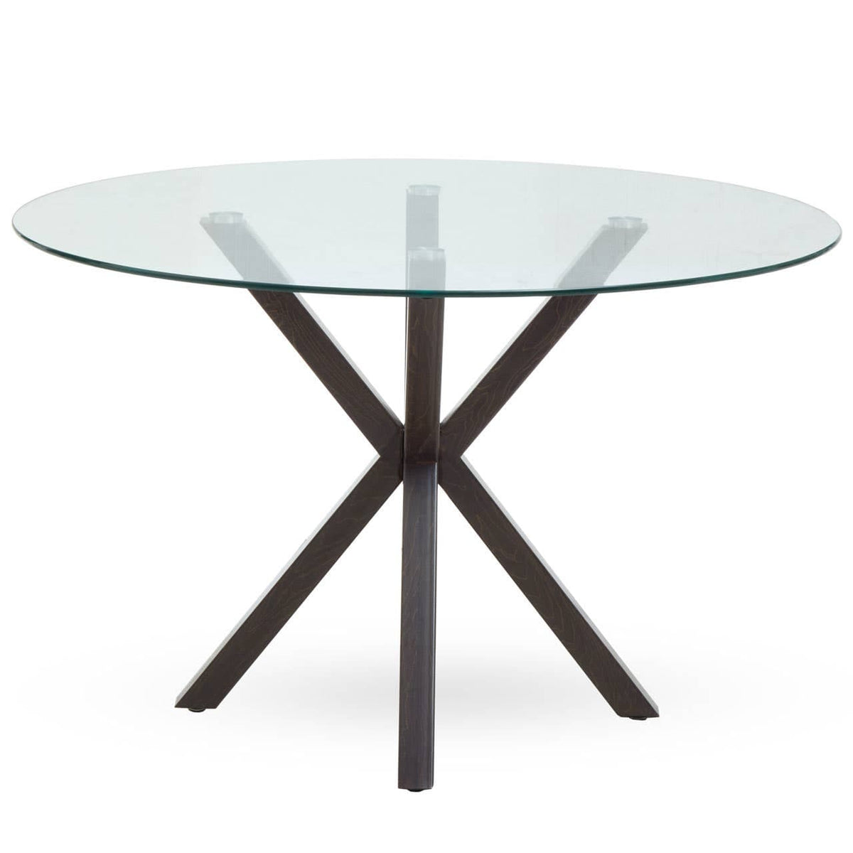 Salford Dining Table With Black Wood Effect Metal Legs.