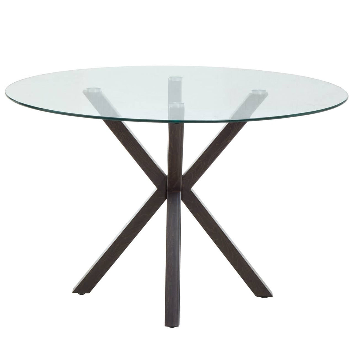 Salford Dining Table With Black Wood Effect Metal Legs.