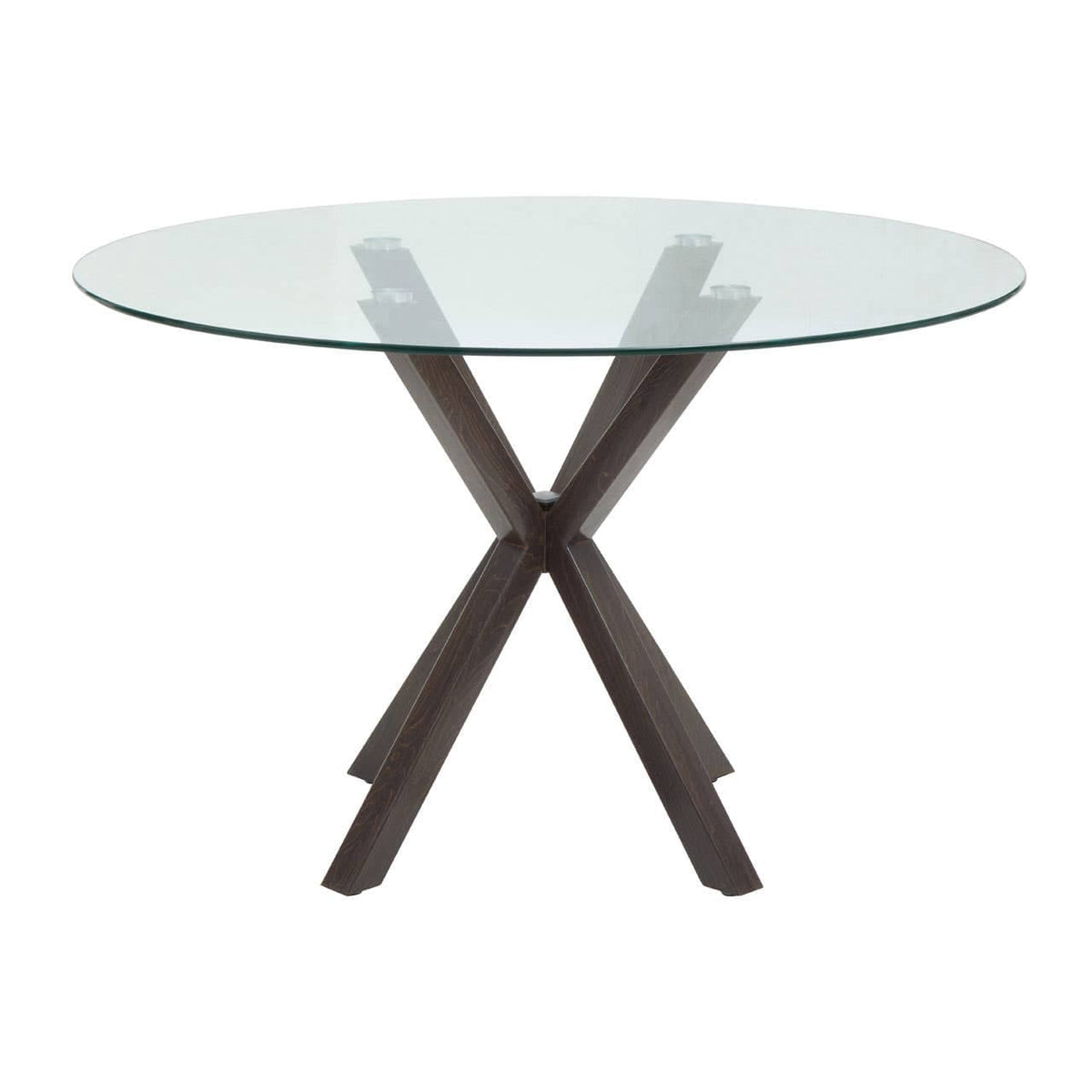 Salford Dining Table With Black Wood Effect Metal Legs.