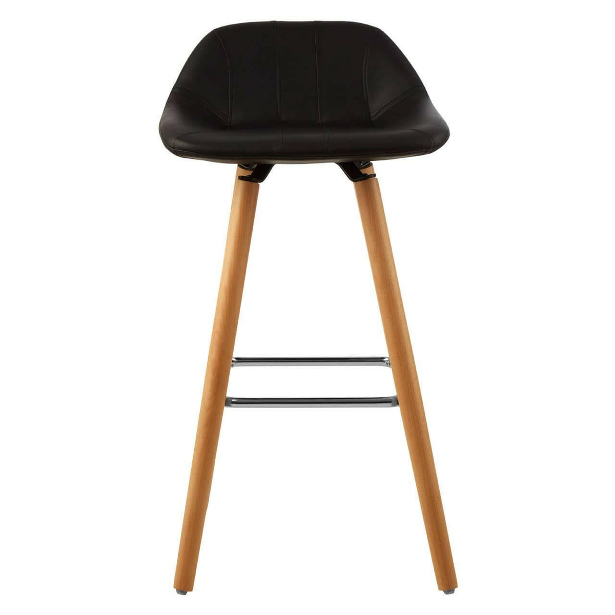 Stockholm Black Faux Leather Bar Stool.