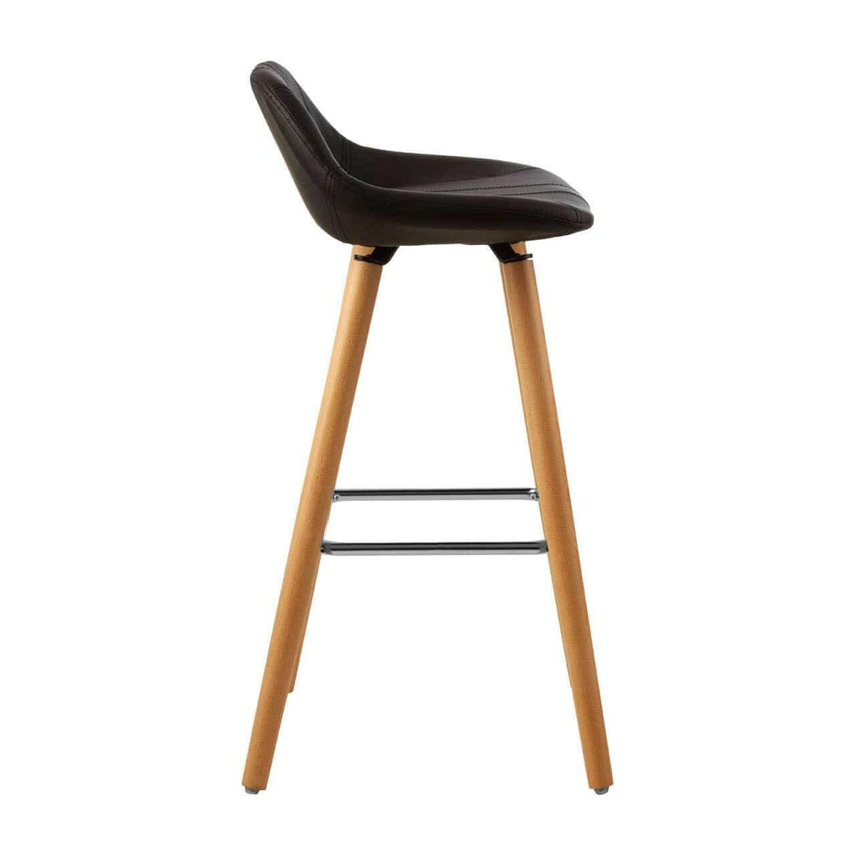 Stockholm Black Faux Leather Bar Stool.