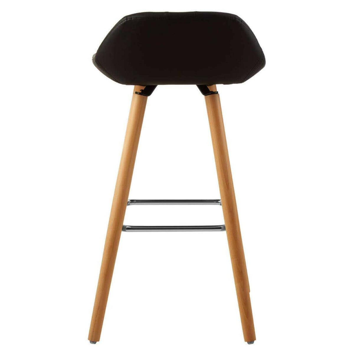 Stockholm Black Faux Leather Bar Stool.