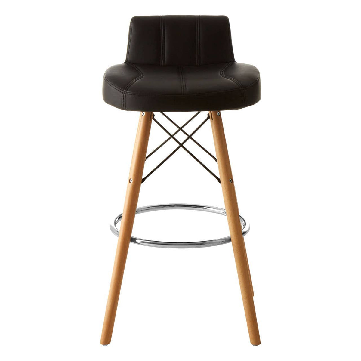 Stockholm Black Leather Effect Bar Stool.