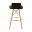 Stockholm Black Leather Effect Bar Stool.
