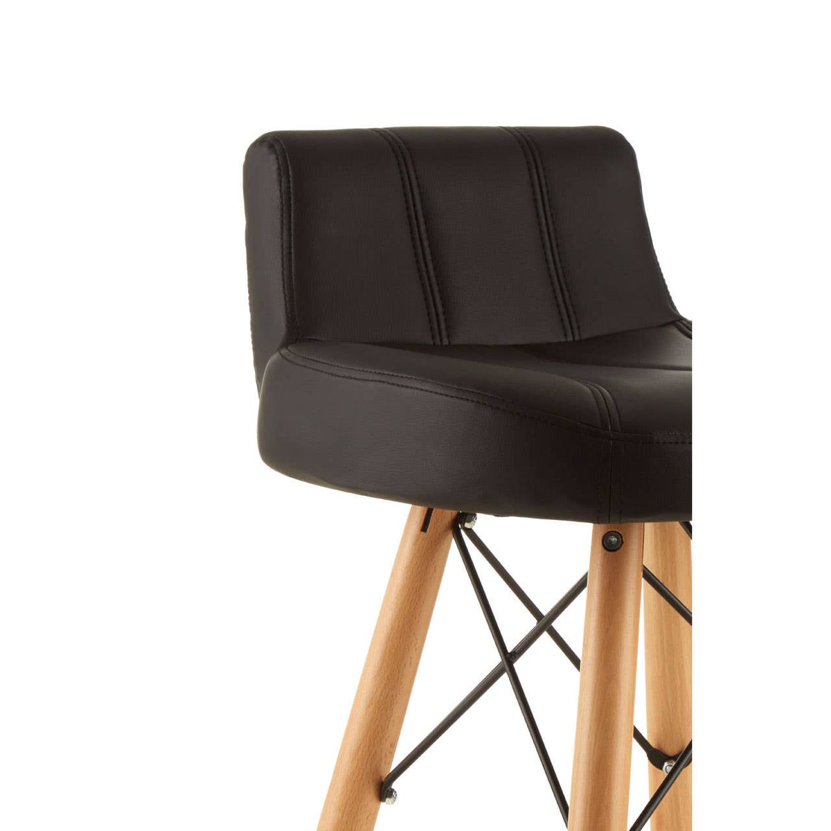 Stockholm Black Leather Effect Bar Stool.
