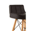 Stockholm Black Leather Effect Bar Stool.