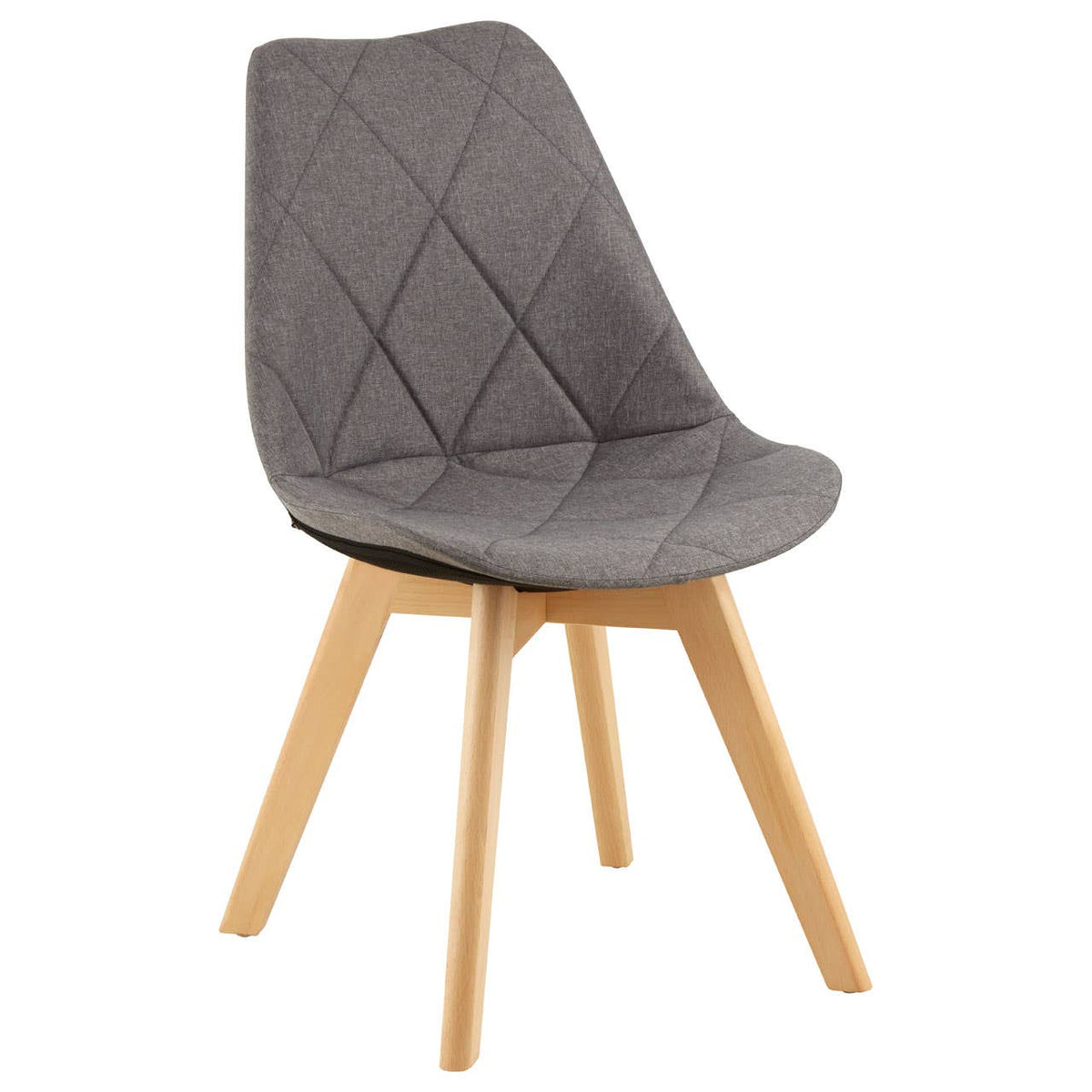 Stockholm Grey Diamond Pattern Dining Chair.