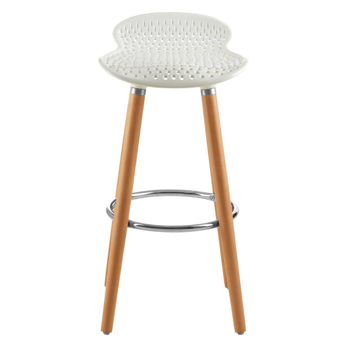 Stockholm Matte White Bar Stool.
