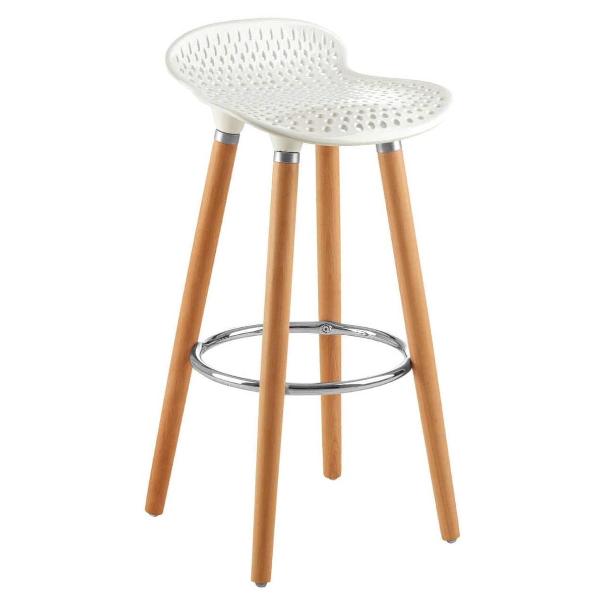 Stockholm Matte White Bar Stool.