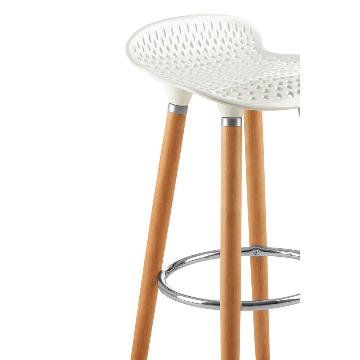 Stockholm Matte White Bar Stool.