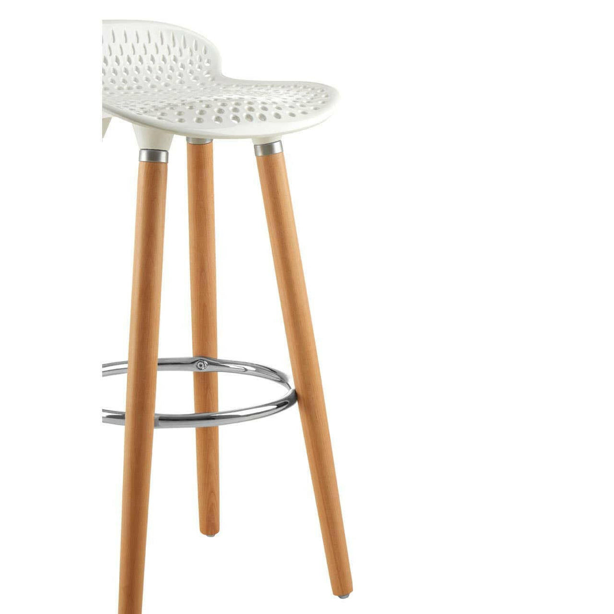 Stockholm Matte White Bar Stool.