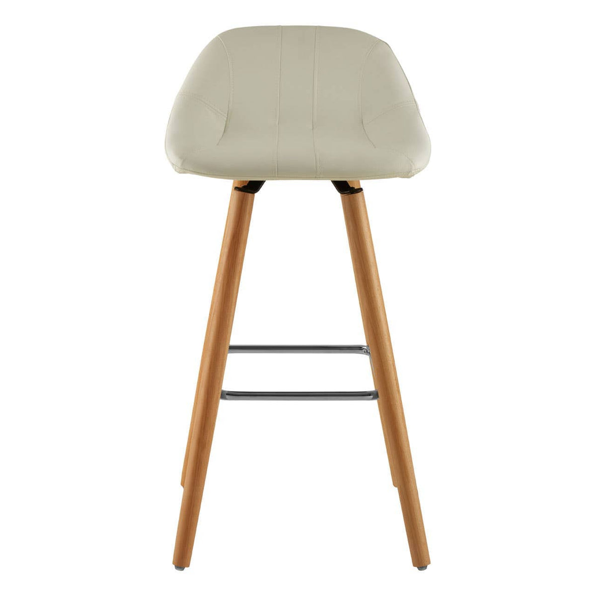 Stockholm White Faux Leather Bar Stool.