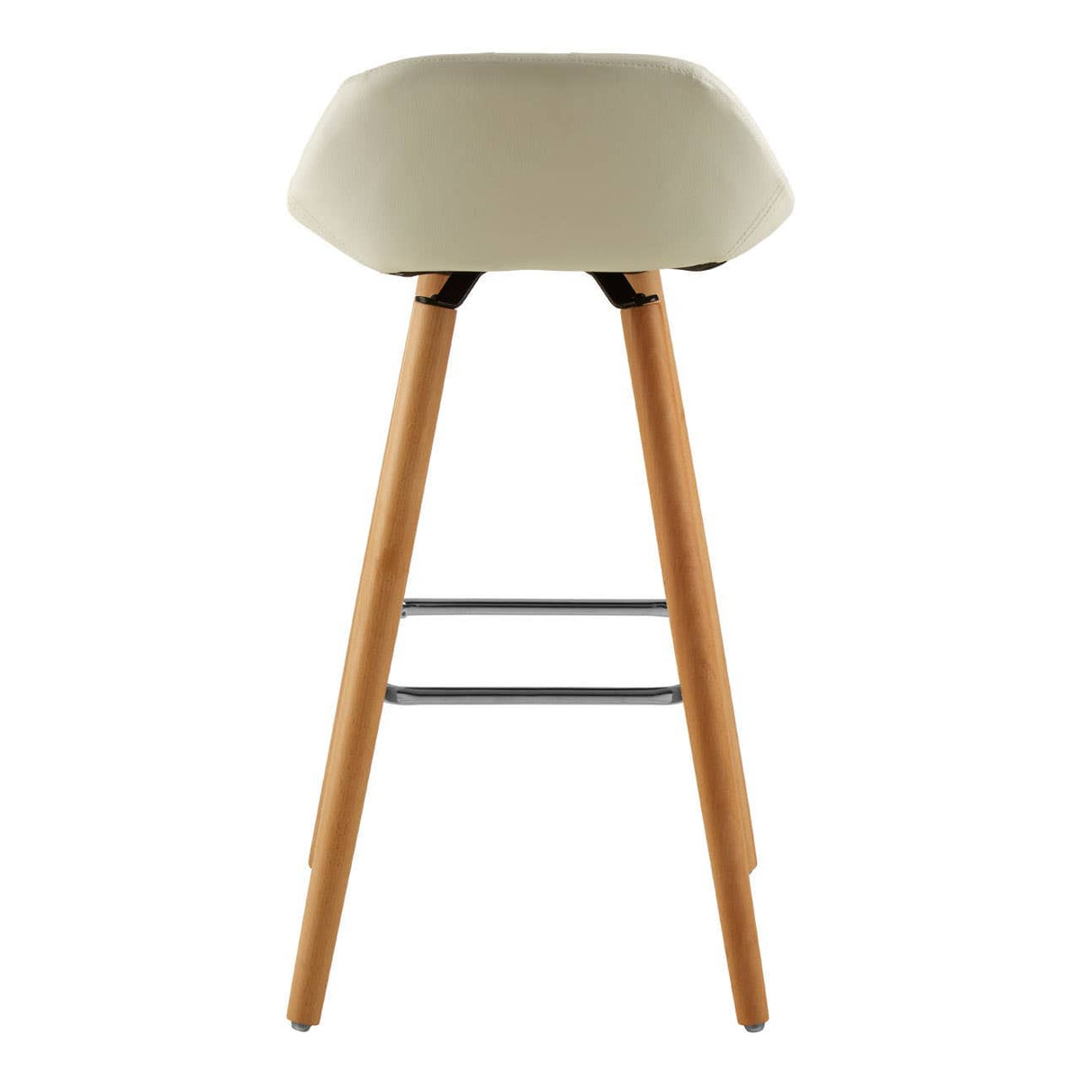 Stockholm White Faux Leather Bar Stool.