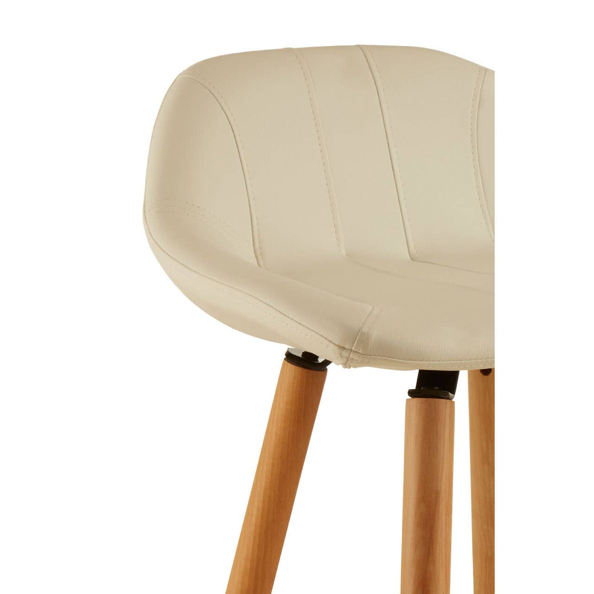 Stockholm White Faux Leather Bar Stool.