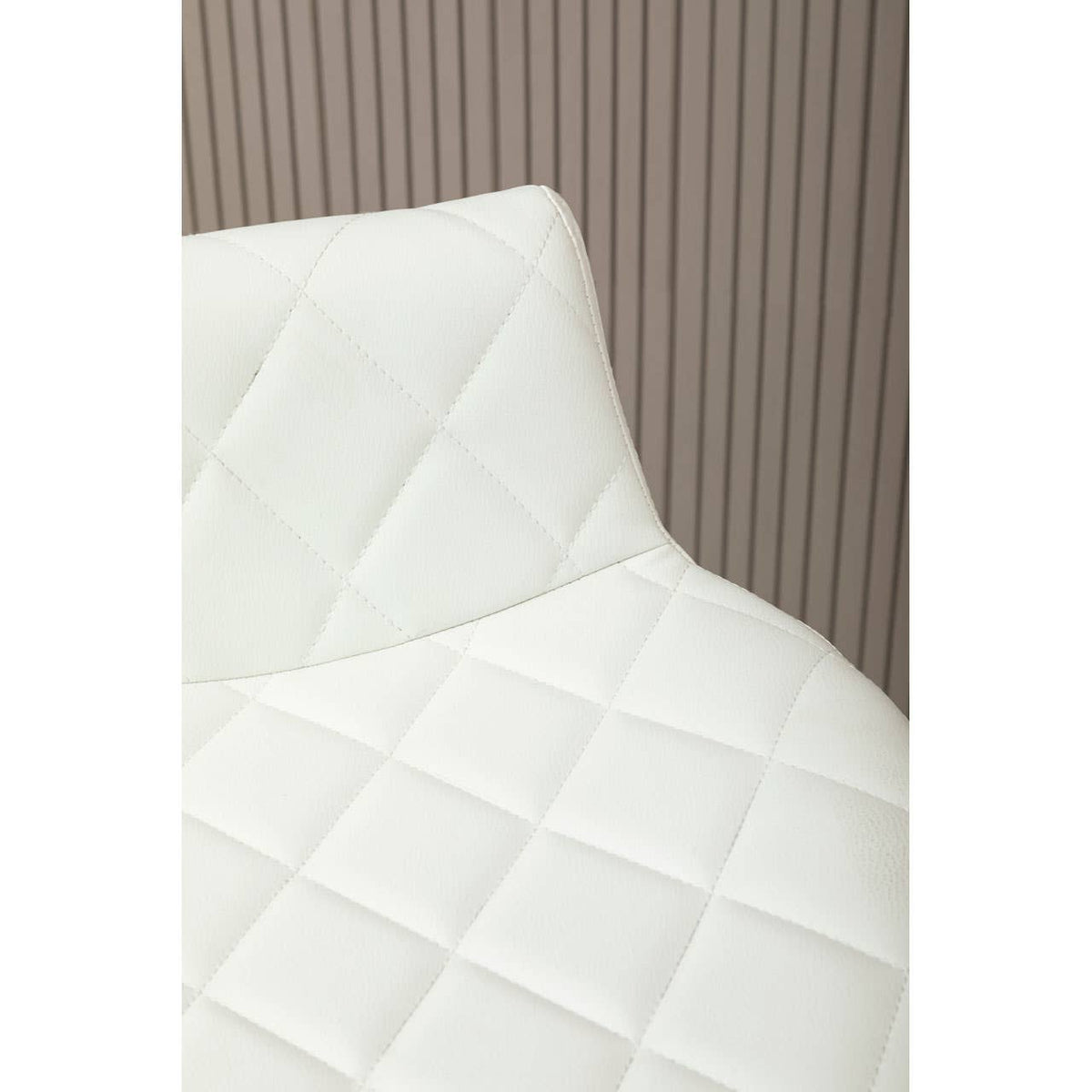 Stockholm White Leather Effect Seat Bar Stool.