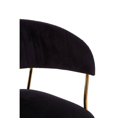 Noosa & Co. Dining Tamzin Black Channel Gold Finish Dining Chair House of Isabella UK