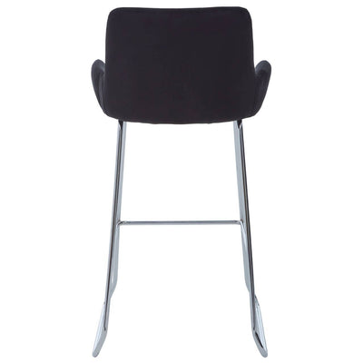 Noosa & Co. Dining Tamzin Black Velvet Bar Chair With Low Arms House of Isabella UK