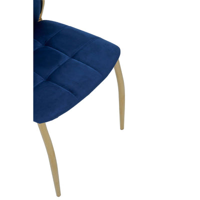 Noosa & Co. Dining Tamzin Blue Velvet High Back Dining Chair House of Isabella UK