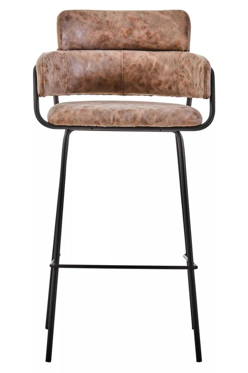 Tamzin Brown Faux Leather Bar Chair.