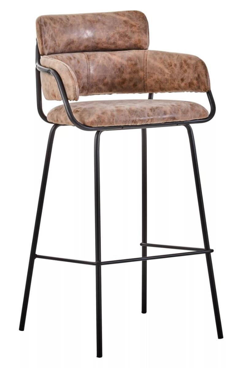 Tamzin Brown Faux Leather Bar Chair.