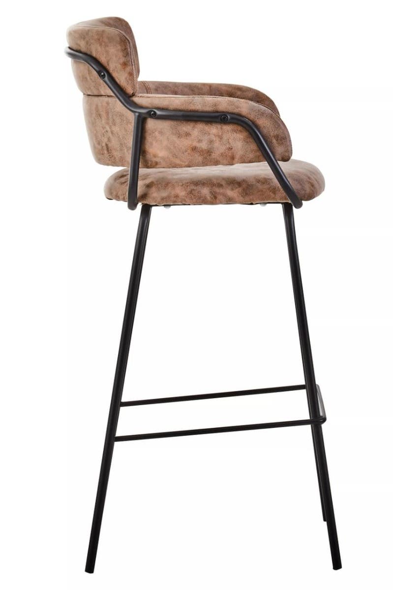 Tamzin Brown Faux Leather Bar Chair.
