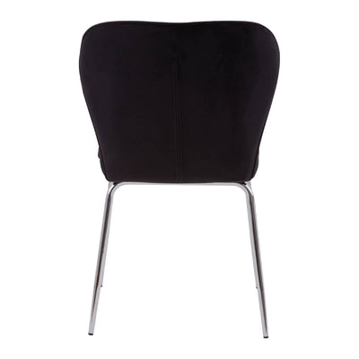 Noosa & Co. Dining Tamzin Curved Black Chrome Finish Dining Chair House of Isabella UK