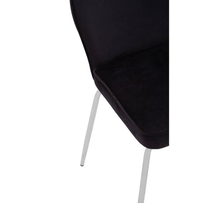 Noosa & Co. Dining Tamzin Curved Black Chrome Finish Dining Chair House of Isabella UK