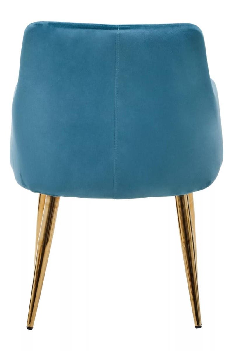 Noosa & Co. Dining Tamzin Light Blue Velvet Angular Dining Chair House of Isabella UK