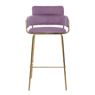 Noosa & Co. Dining Tamzin Pink Velvet Bar Chair House of Isabella UK