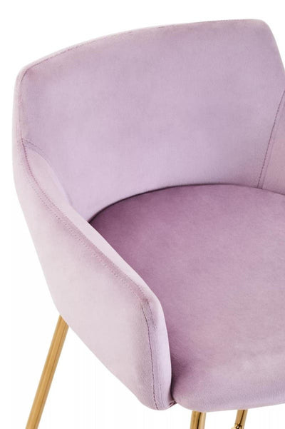 Noosa & Co. Dining Tamzin Pink Velvet Low Back Bar Chair House of Isabella UK