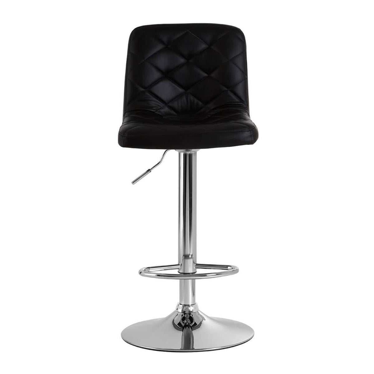 Tara Black Faux Leather Bar Chair.