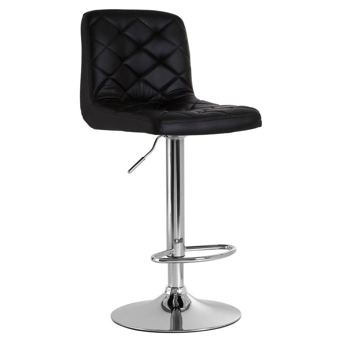 Tara Black Faux Leather Bar Chair.