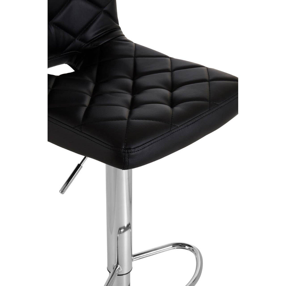 Tara Black Faux Leather Bar Chair.