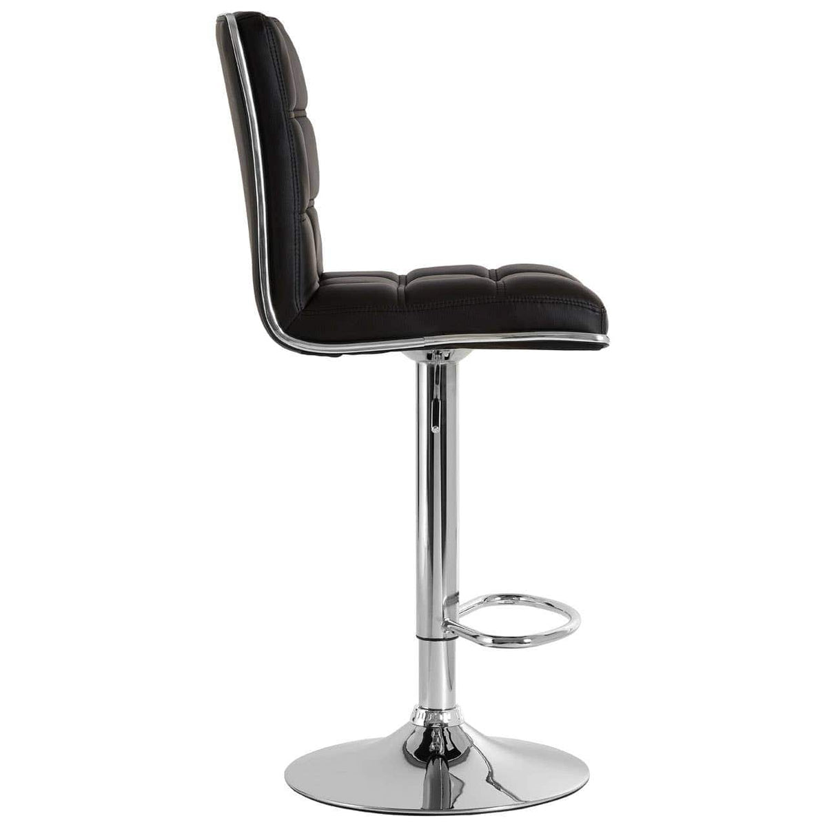 Tavor Black Faux Leather Bar Chair.